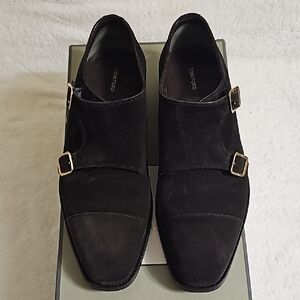 Tom Ford Black Monk Strap Oxfords